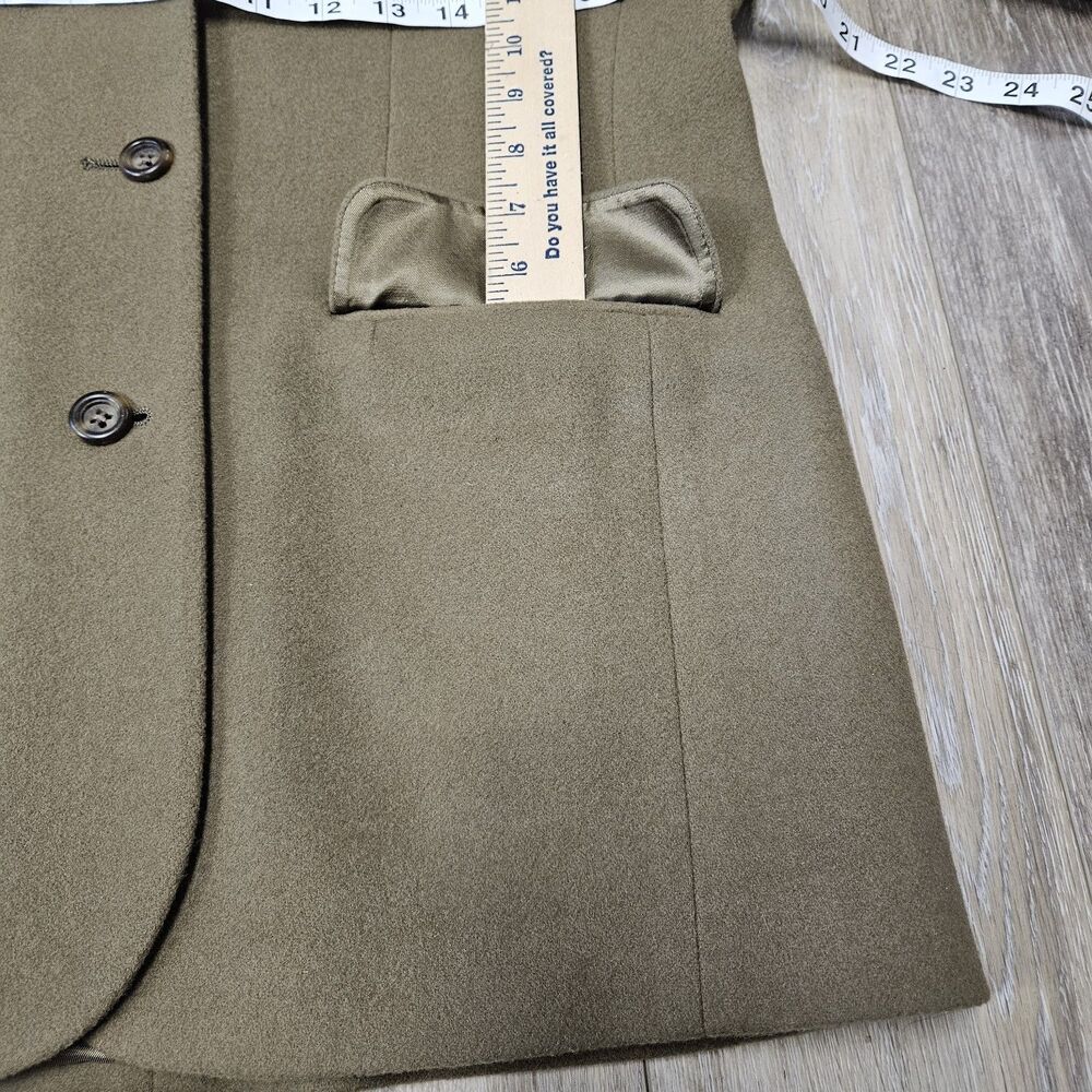 LL Bean Vintage Wool Cashmere Blend Blazer Jacket Camel Tan Brown Women’s 6 - Picture 3 of 8